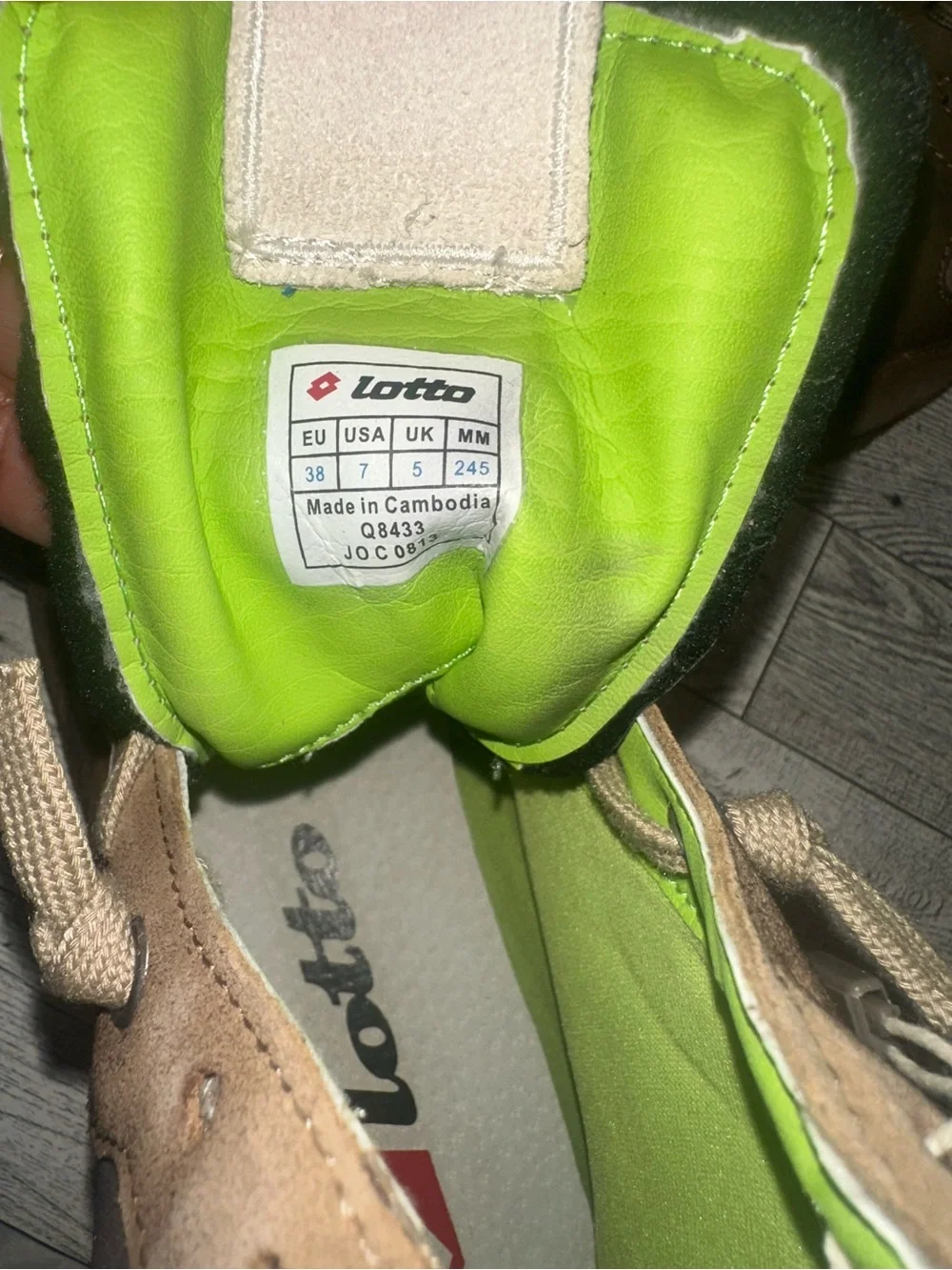 Lotto Leggenda Tokyo NY Mid Sneakers Women’s 7 EU 38 Brown Lime NEW w/ Box